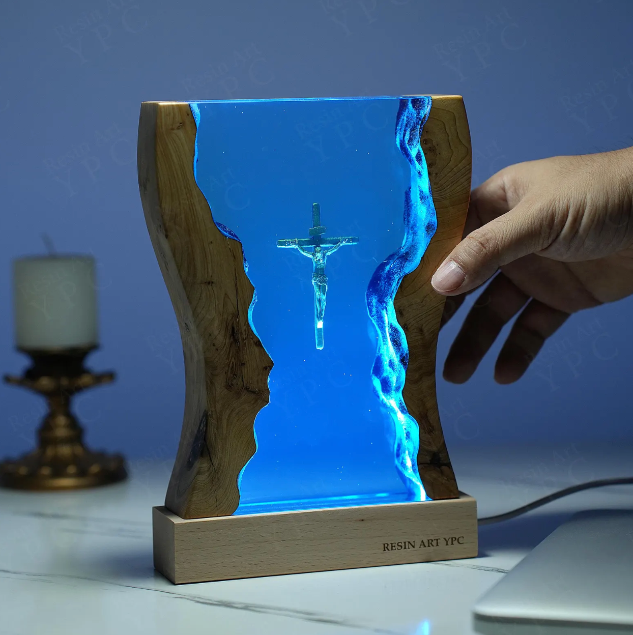 By The Sea Resin Lamp